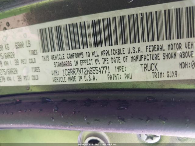 2017 RAM 1500 1C6RR7NT2HS554771 Photo 8