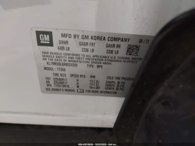 2022 CHEVROLET TRAILBLAZER KL79MSSL6NB024259 Photo 8