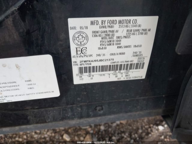 2018 FORD EDGE 2FMPK4J95JBC21375 Photo 8