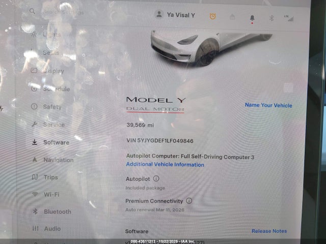 2020 TESLA MODEL Y 5YJYGDEF1LF049846 Photo 6