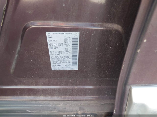 Aukcja sprzedaży 2015 Infiniti Qx60, vin: 5N1AL0MN3FC557375, numer aukcji: 43511354