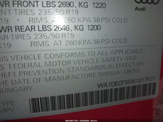 2021 AUDI Q3 WA1DECF35M1017571 Photo 8