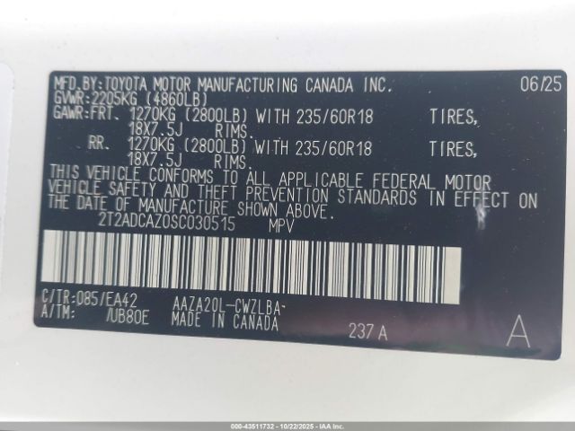 2025 LEXUS NX 250 2T2ADCAZ0SC030515 Photo 8