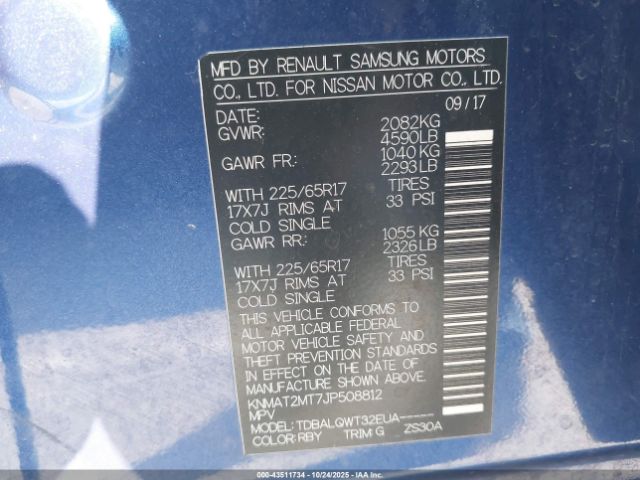 2018 NISSAN ROGUE KNMAT2MT7JP508812 Photo 8