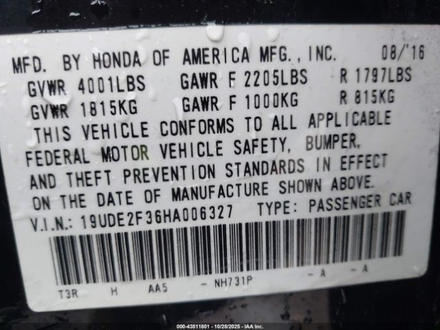 2017 ACURA ILX 19UDE2F36HA006327 Photo 8