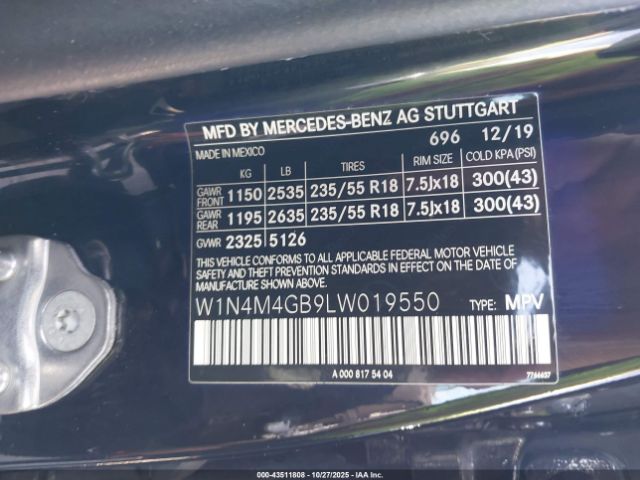 2020 MERCEDES-BENZ GLB 250 W1N4M4GB9LW019550 Photo 8