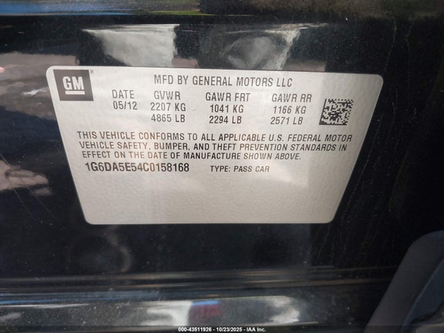 2012 CADILLAC CTS 1G6DA5E54C0158168 Photo 8