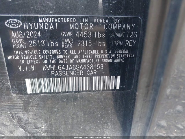 KMHL64JA6SA438153 Hyundai gdi theta iii