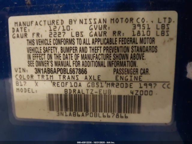 2011 NISSAN SENTRA 3N1AB6AP0BL667866 Photo 8