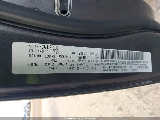 Dodge Journey American Value Pkg 2015 3C4PDCAB6FT738868 Image 9