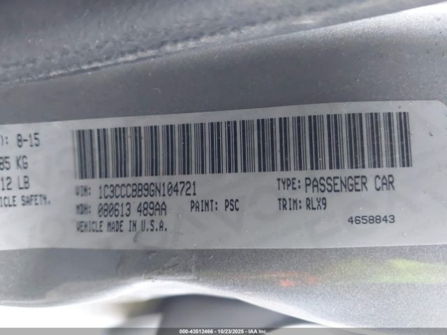 2016 CHRYSLER 200 1C3CCCBB9GN104721 Photo 8