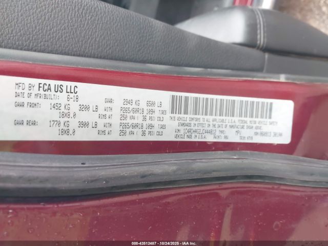 2018 DODGE DURANGO 1C4RDHAG2JC444812 Photo 8