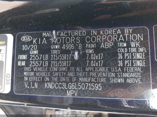 2020 KIA NIRO EV KNDCC3LG6L5071595 Photo 8