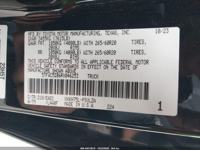 2024 TOYOTA TUNDRA HYBRID 5TFWC5DB6RX046253 Photo 8