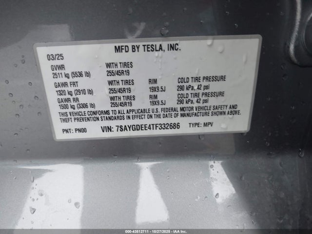 2026 TESLA MODEL Y 7SAYGDEE4TF332686 Photo 8