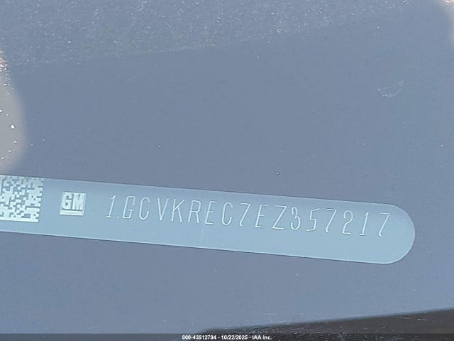 Aukcja sprzedaży 2014 Chevrolet Silverado 1500 1lt, vin: 1GCVKREC7EZ357217, numer aukcji: 43512794