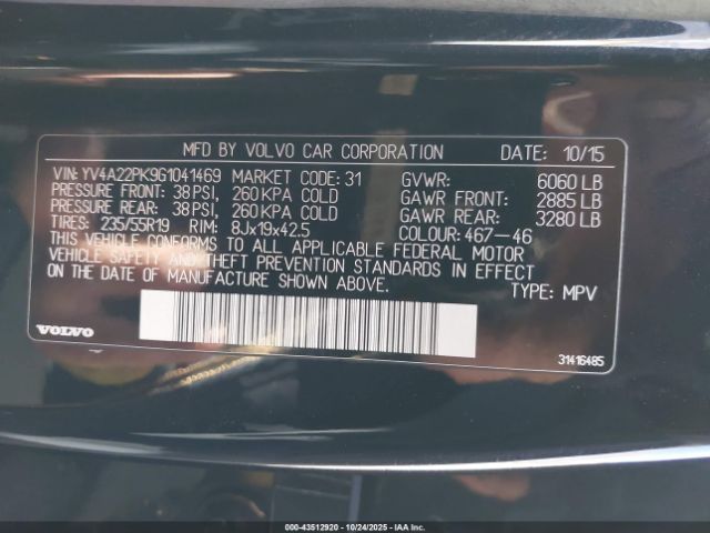 2016 VOLVO XC90 YV4A22PK9G1041469 Photo 8