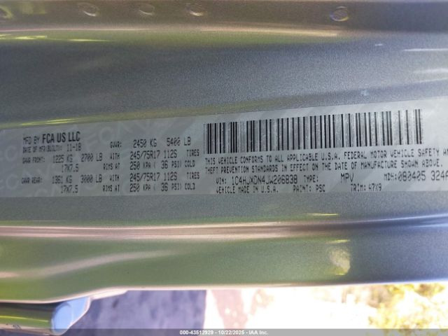 2018 JEEP WRANGLER UNLIMITED 1C4HJXDN4JW206838 Photo 8