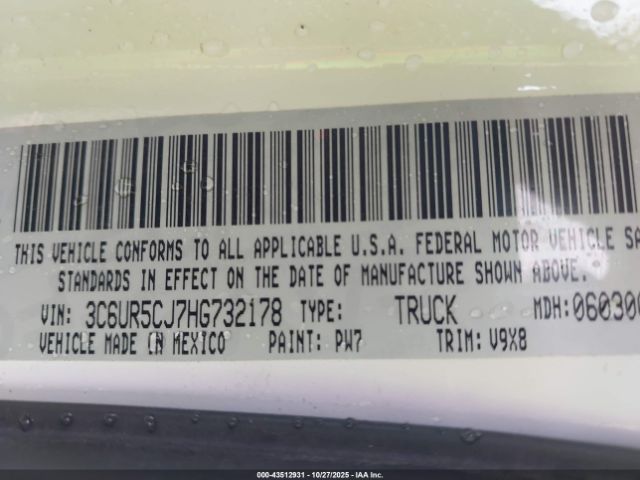 2017 RAM 2500 3C6UR5CJ7HG732178 Photo 8