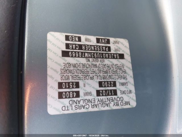 2003 JAGUAR S-TYPE SAJEA01U93HM78669 Photo 8