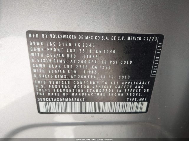2023 VOLKSWAGEN TIGUAN 3VVCB7AX0PM062647 Photo 8