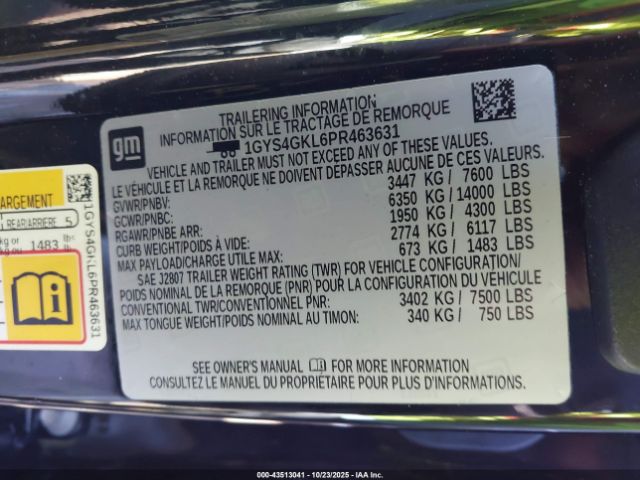 2023 CADILLAC ESCALADE 1GYS4GKL6PR463631 Photo 8