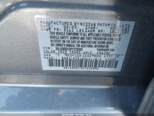 Nissan Sentra Sr Xtronic Cvt 2023 3N1AB8DV3PY235806 Image 9