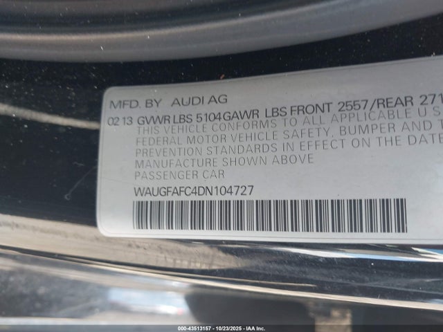 2013 AUDI A6 WAUGFAFC4DN104727 Photo 8
