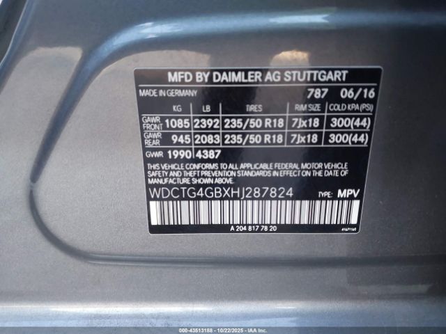 2017 MERCEDES-BENZ GLA 250 WDCTG4GBXHJ287824 Photo 8