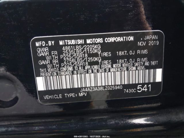 2020 MITSUBISHI OUTLANDER JA4AZ3A38LZ025940 Photo 8