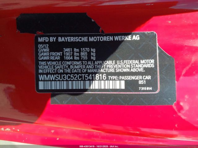 2012 MINI COOPER WMWSU3C52CT541816 Photo 8