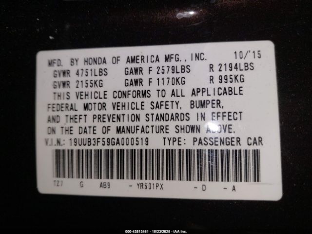 2016 ACURA TLX 19UUB3F59GA000519 Photo 8