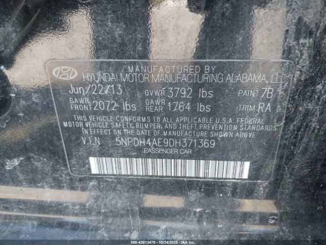 2013 HYUNDAI ELANTRA 5NPDH4AE9DH371369 Photo 8