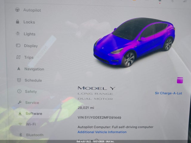 2021 TESLA MODEL Y 5YJYGDEE2MF091449 Photo 6