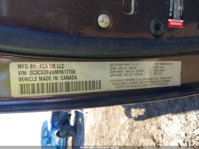 2021 DODGE CHALLENGER 2C3CDZFJXMH617708 Photo 8