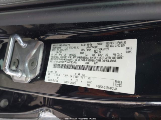 2017 FORD ESCAPE 1FMCU9JD7HUC23501 Photo 8