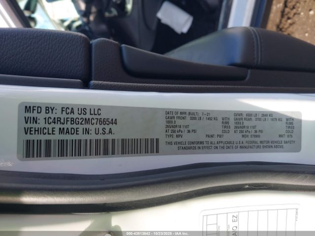 2021 JEEP GRAND CHEROKEE 1C4RJFBG2MC766544 Photo 8