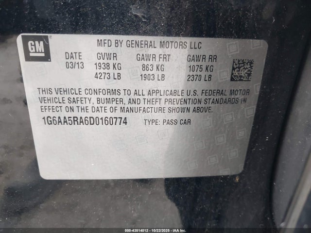 2013 CADILLAC ATS 1G6AA5RA6D0160774 Photo 8