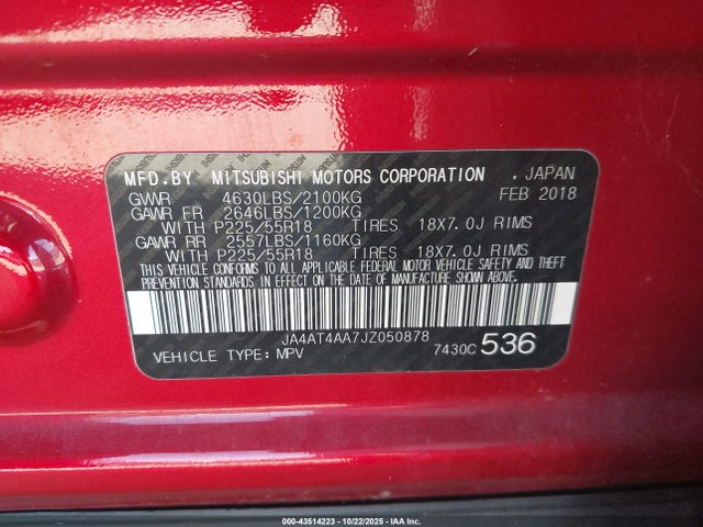 2018 MITSUBISHI ECLIPSE CROSS JA4AT4AA7JZ050878 Photo 8