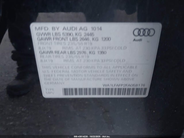 2015 AUDI Q5 WA1LFAFP2FA058176 Photo 8