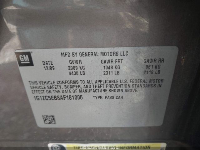 2010 CHEVROLET MALIBU 1G1ZC5EB8AF181006 Photo 8