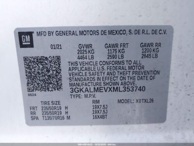 2021 GMC TERRAIN 3GKALMEVXML353740 Photo 8