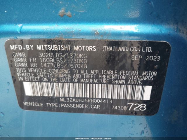 2024 MITSUBISHI MIRAGE ML32AUHJ5RH004413 Photo 8