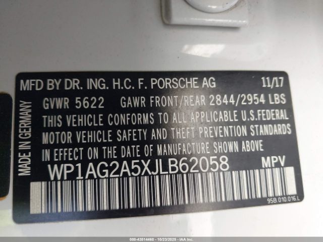 2018 PORSCHE MACAN WP1AG2A5XJLB62058 Photo 8