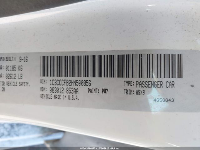 2017 CHRYSLER 200 1C3CCCFB2HN500856 Photo 8