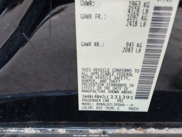 2020 NISSAN ALTIMA 1N4BL4BV2LC131391 Photo 8