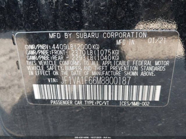 2021 SUBARU WRX JF1VA1F66M8800187 Photo 8