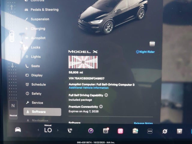 2022 TESLA MODEL X 7SAXCBE62NF349607 Photo 6