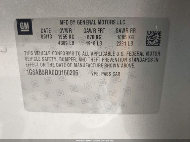 2013 CADILLAC ATS 1G6AB5RA0D0160296 Photo 8