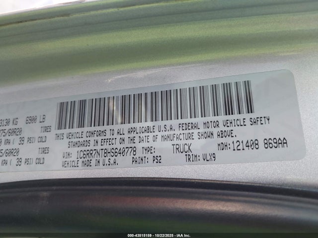 RAM 1500 2017 1C6RR7NT8HS640778 Image 9